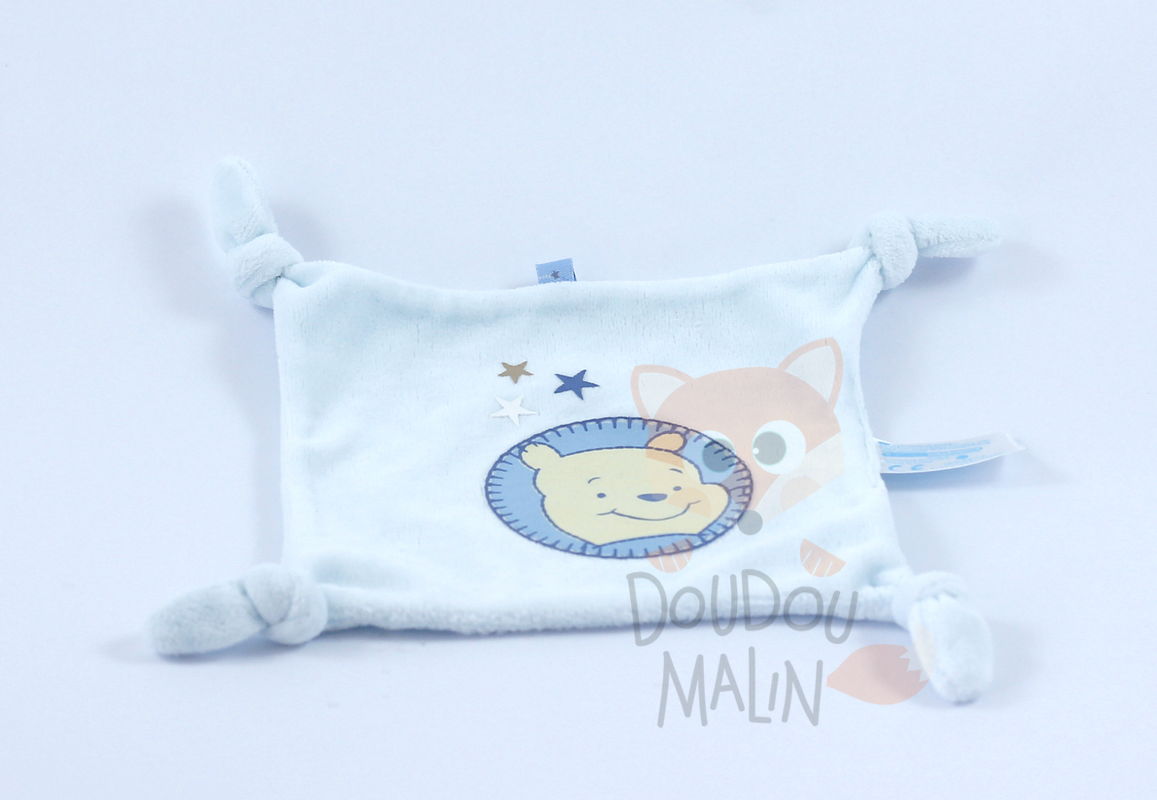  baby comforter pooh blue yellow 